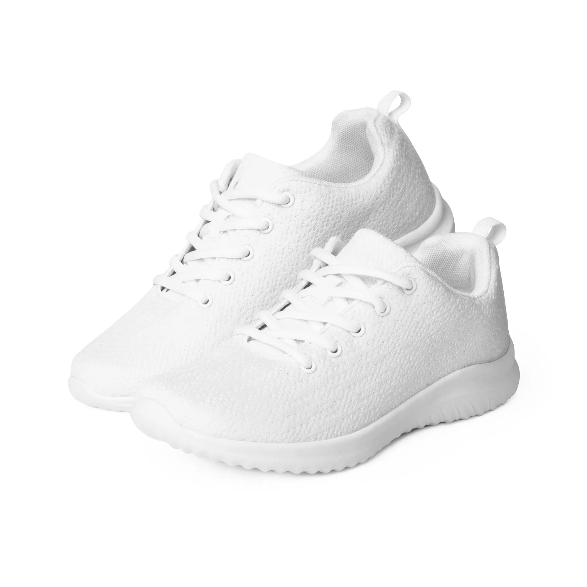 White Solid Color Men's Sneakers, Solid Color Modern Breathable Lightweight Men’s Athletic Shoes (US Size: 5-13)