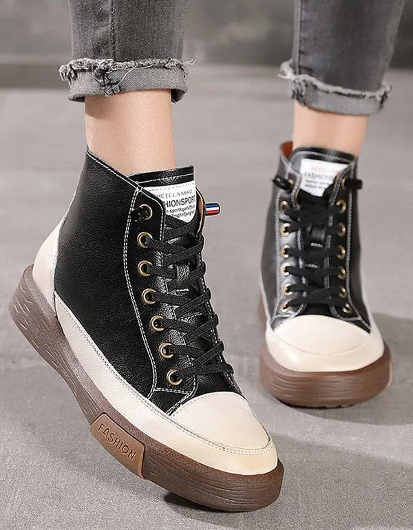 Winter Leather Plush Comfy Casual Sneakers