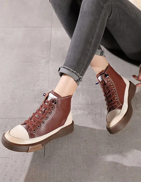 Winter Leather Plush Comfy Casual Sneakers